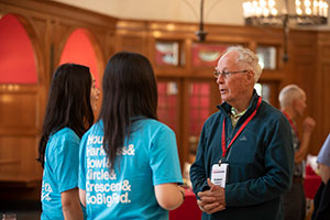 Three people talking Three people talking
